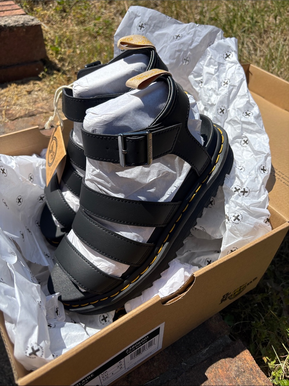 Dr. Martens V Blaire Black Strappy Platform Sandal - Picture 4 of 6